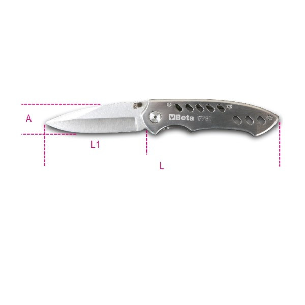 couteaux - couteau-a-cran-darret-lame-et-manche-an-acier-inoxydable - 017780060 - beta-tools - Tinsal - Algérie