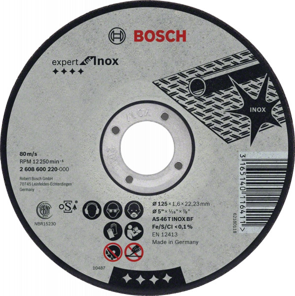 disques-a-tronconner - disque-a-tronconner-expert-pour-inox - 2 608 600 "093-711" - bosch-professional - Tinsal - Algérie