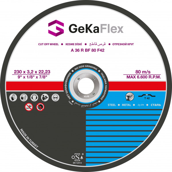 disques-a-tronconner - disques-a-tronconner-en-acier-au-carbone - CUT-OFF DISCS FOR STEEL - gekaflex - Tinsal - Algérie