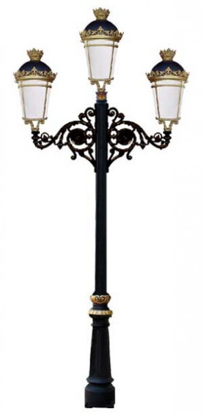 lampadaires-urbains - candelabre-en-fonte-avec-luminaires-modele-palace - 1056/103/1101/E.E. - kadri-luminaire - Tinsal - Algérie