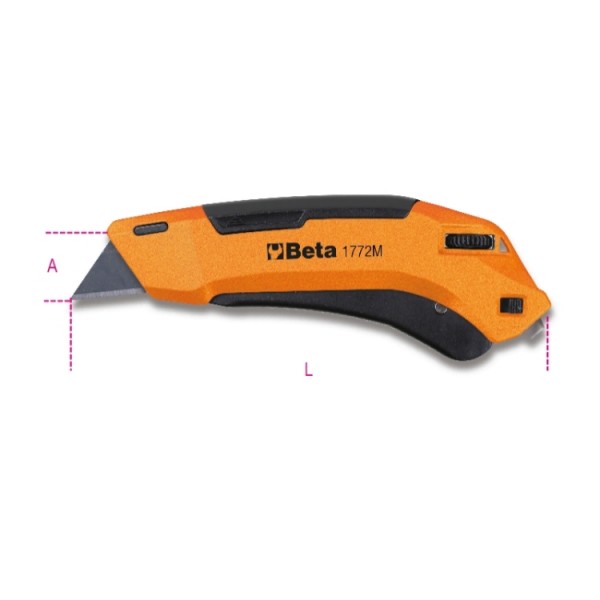 cutters - cutter-de-securite-a-lame-retractable-18mm - 017720040 - beta-tools - Tinsal - Algérie
