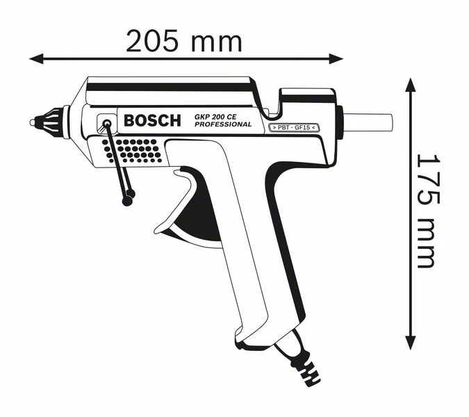 pistolets-filaires - pistolet-a-colle-500-w - GKP 200 CE - bosch-professional - Tinsal - Algérie