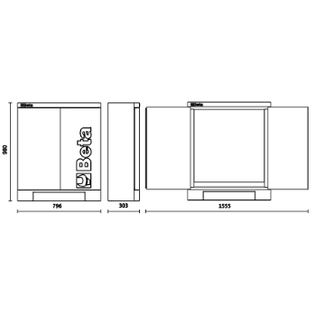 armoires-datelier - armoires-cargo-2-portes - C54S - beta-tools - Tinsal - Algérie